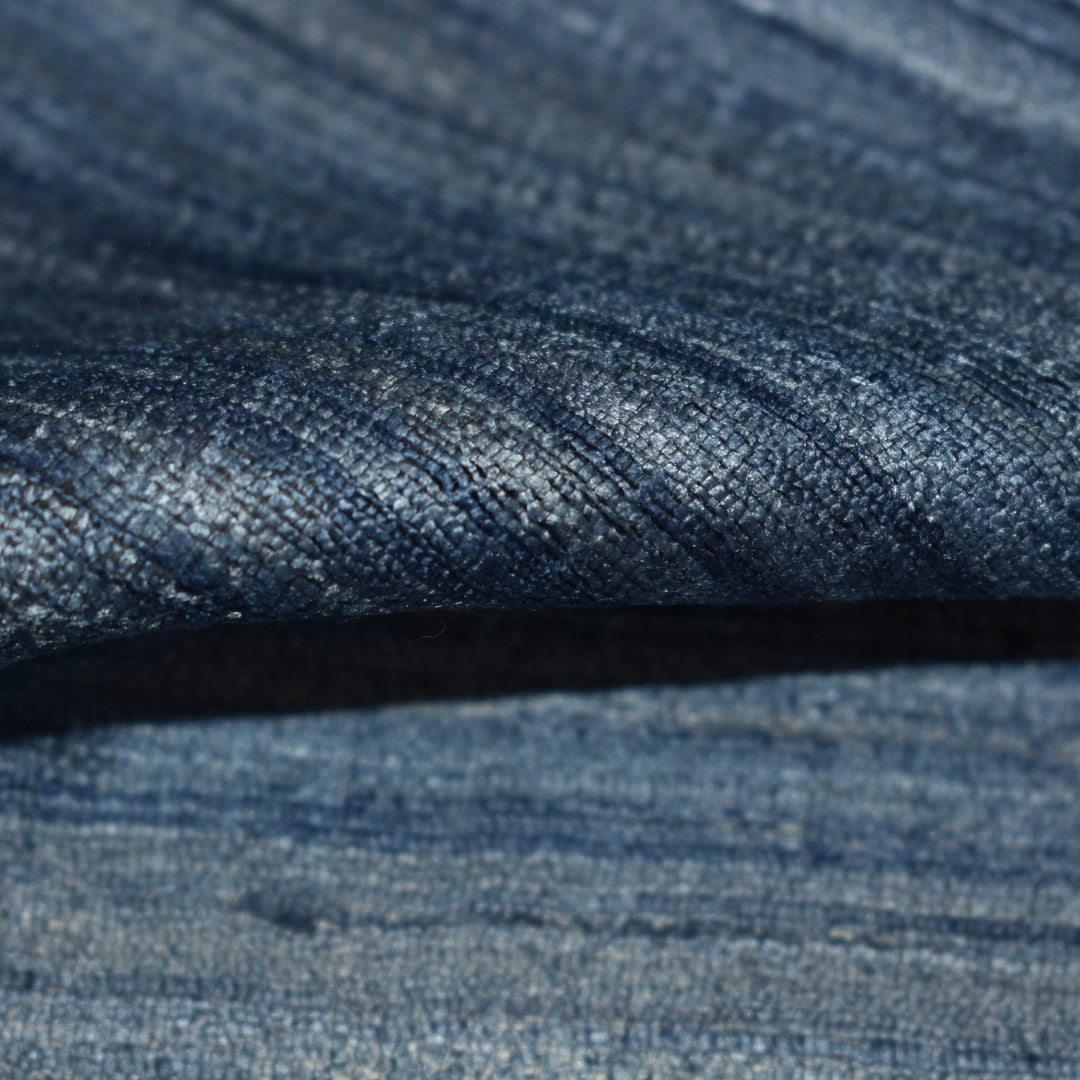 Sal tesut manual din 100% Matase Naturala Organica - Ghicha Tassar/Tussar Silk -> Navy Indigo - Cod: OrganicSilk11