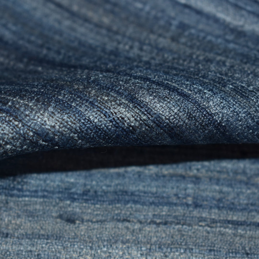 Sal tesut manual din 100% Matase Naturala Organica - Ghicha Tassar/Tussar Silk -> Navy Indigo - Cod: OrganicSilk11