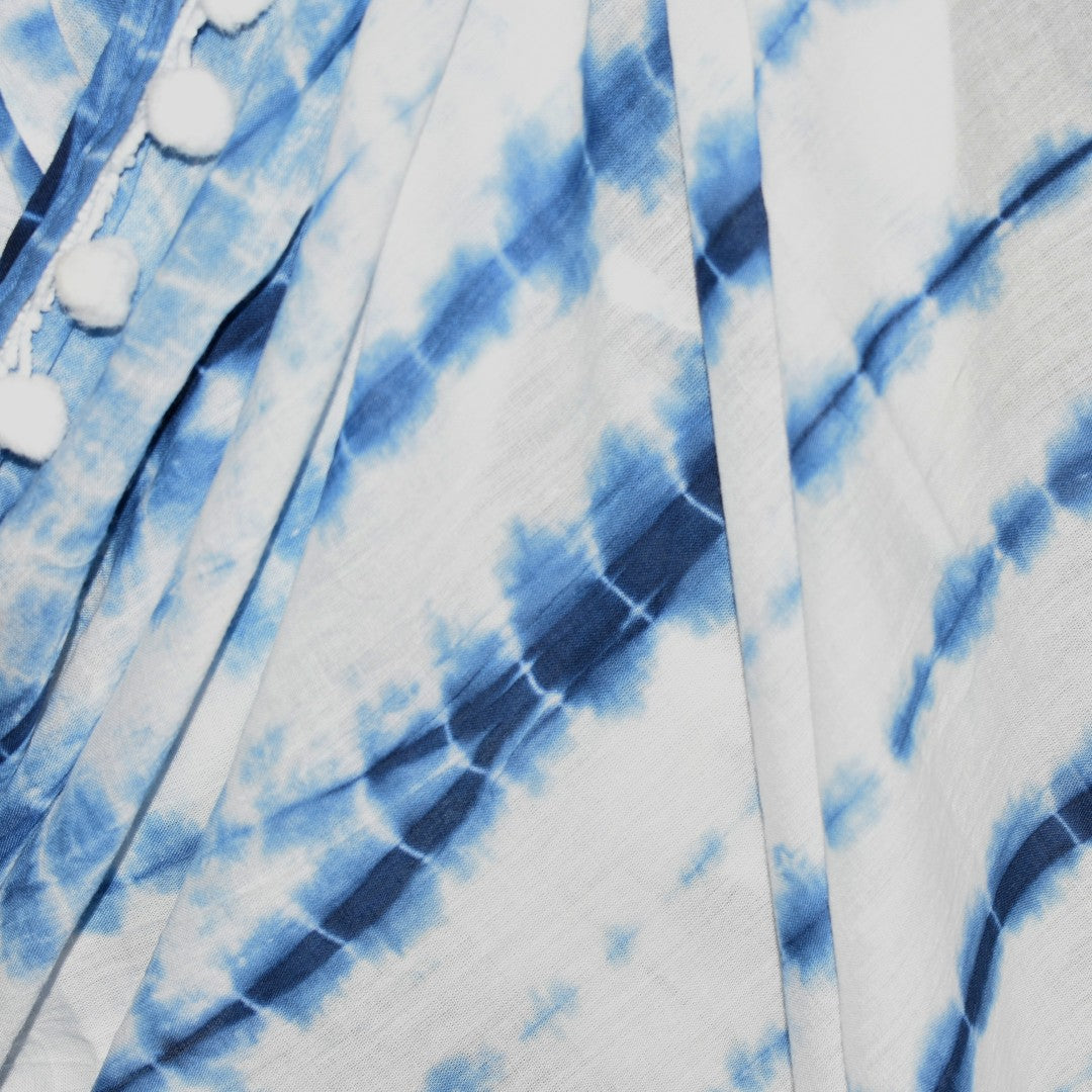 Pareo/ Sarong/ Esarfa de Plaja - 100% Bumbac (Mulmul Cotton) Shibori Tie-dye -> Cod: Mulmul Cotton11