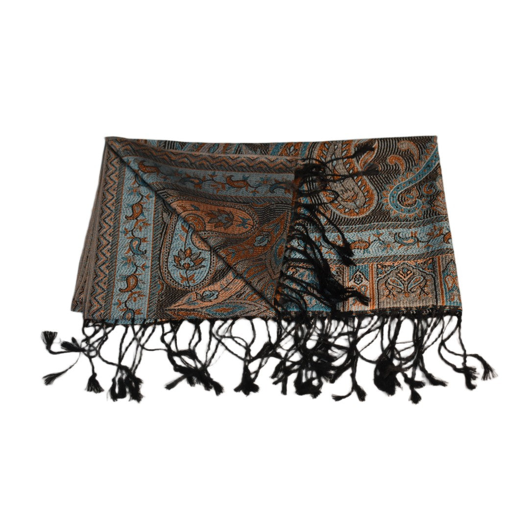 NOU! SAL Premium Jamawar din 100% Matase Naturala - Heritage -> Shades of Black & Ash Gray ->Cod: NewJamawar1