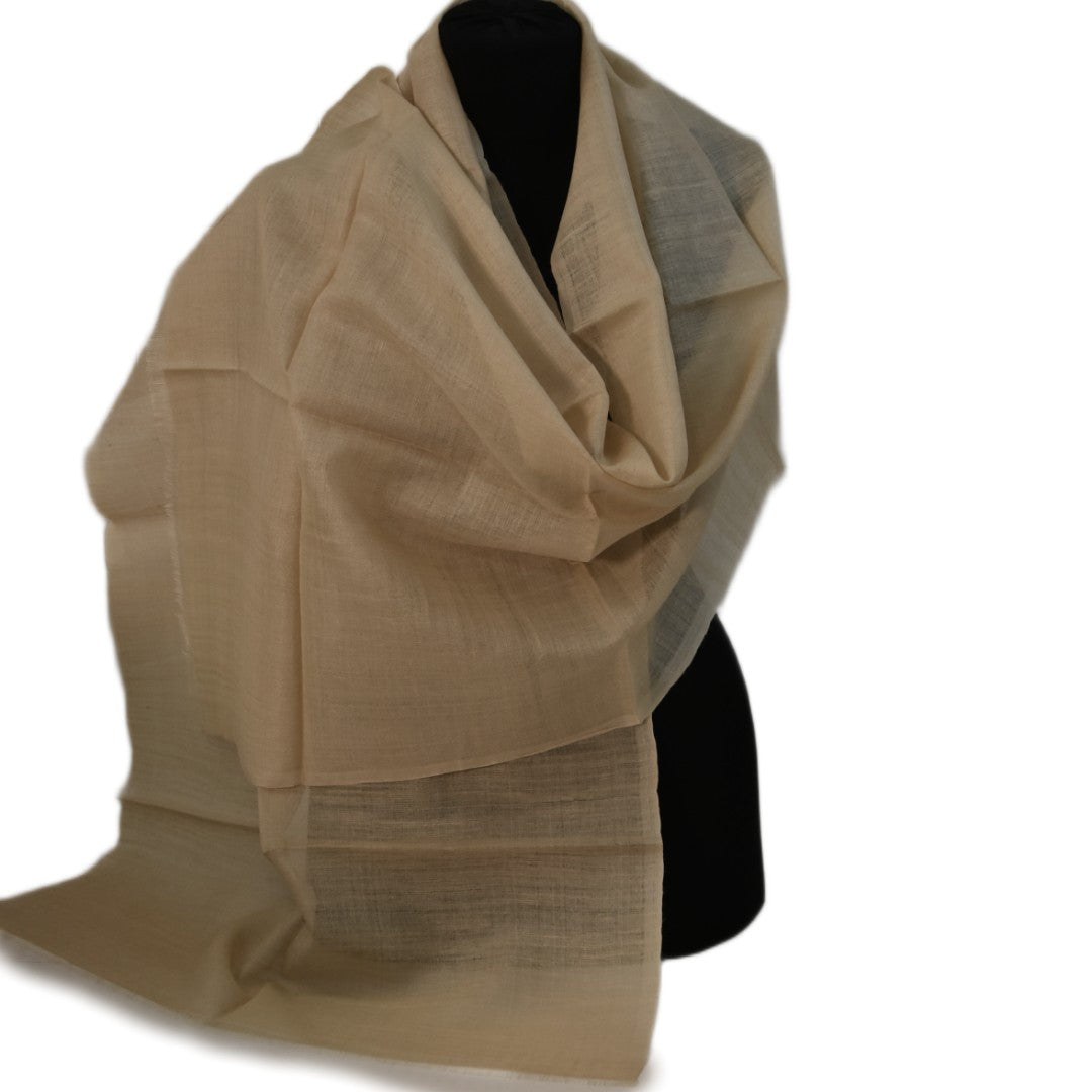 Esarfa-Sal din Matase Naturala Eri Muga Silk-> Natural Golden Beige -> Cod: ERIMUGASILK3