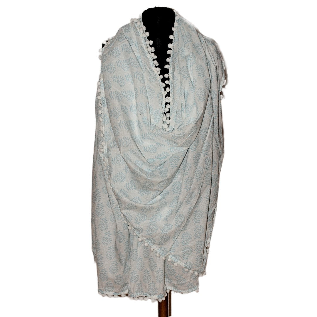 Pareo/ Sarong/ Esarfa de Plaja - 100% Bumbac cu Handblock printing -> Cod: Mulmul Cotton13