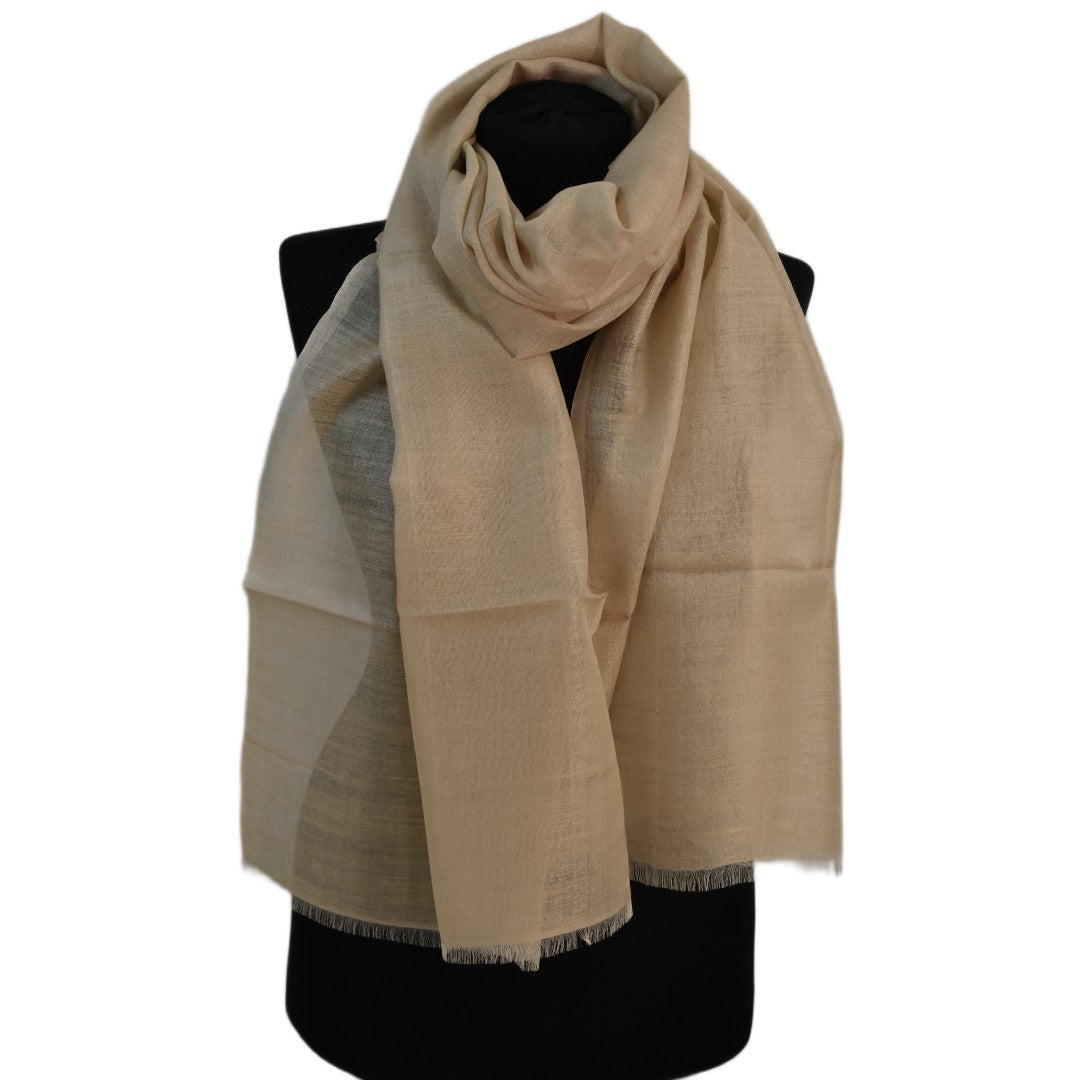 Esarfa-Sal din Matase Naturala Eri Muga Silk-> Natural Golden Beige -> Cod: ERIMUGASILK3