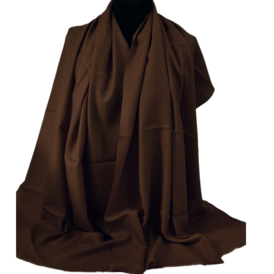 Esarfa Sal Casmir si Matase Naturala - Ciocolatiu -> Cod: CASMIRSILK01