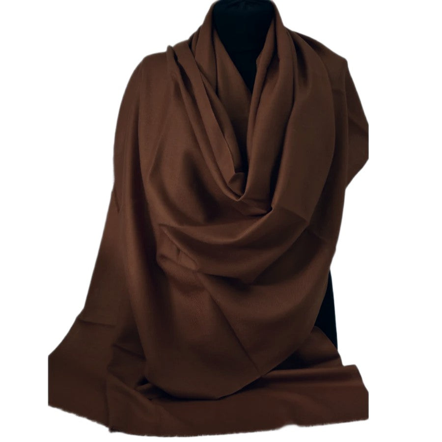 Esarfa Sal Casmir si Matase Naturala - Ciocolatiu -> Cod: CASMIRSILK01