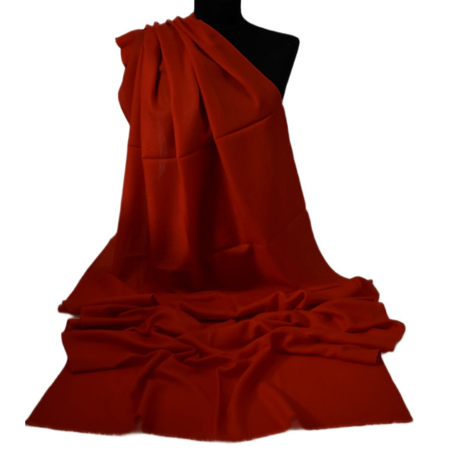 Esarfa Sal Casmir si Matase Naturala -Rosu de foc -> Cod: CASMIRSILK20