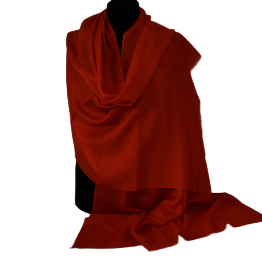 Esarfa Sal Casmir si Matase Naturala -Rosu de foc -> Cod: CASMIRSILK20