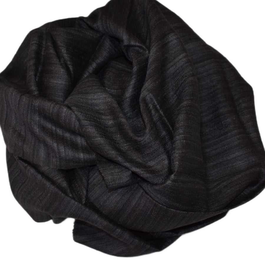 Sal tesut manual din 100% Matase Naturala Organica - Ghicha Tassar/Tussar Silk -Ash Black -> Cod: NEWGhicha5