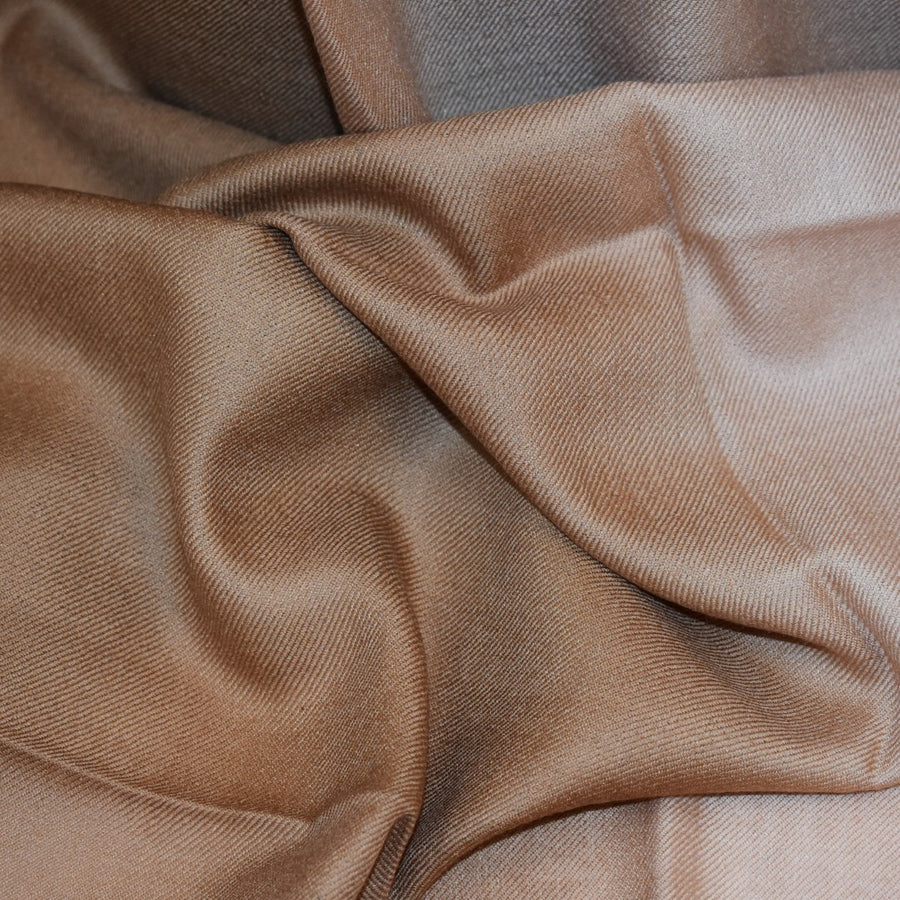 Esarfa Sal Casmir si Matase Naturala - Ombre 2 nuante Bej-Capucino -> Cod: CASMIRSILK12