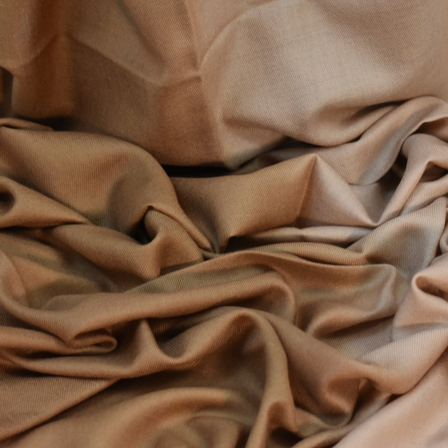 Esarfa Sal Casmir si Matase Naturala - Ombre 2 nuante Bej-Capucino -> Cod: CASMIRSILK12