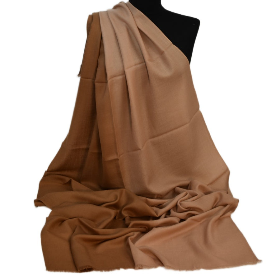 Esarfa Sal Casmir si Matase Naturala - Ombre 2 nuante Bej-Capucino -> Cod: CASMIRSILK12