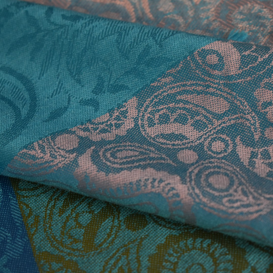 Sal Premium Jamawar din 100% Matase Naturala - Elegant si rafinat . Cod: NewJamawar7