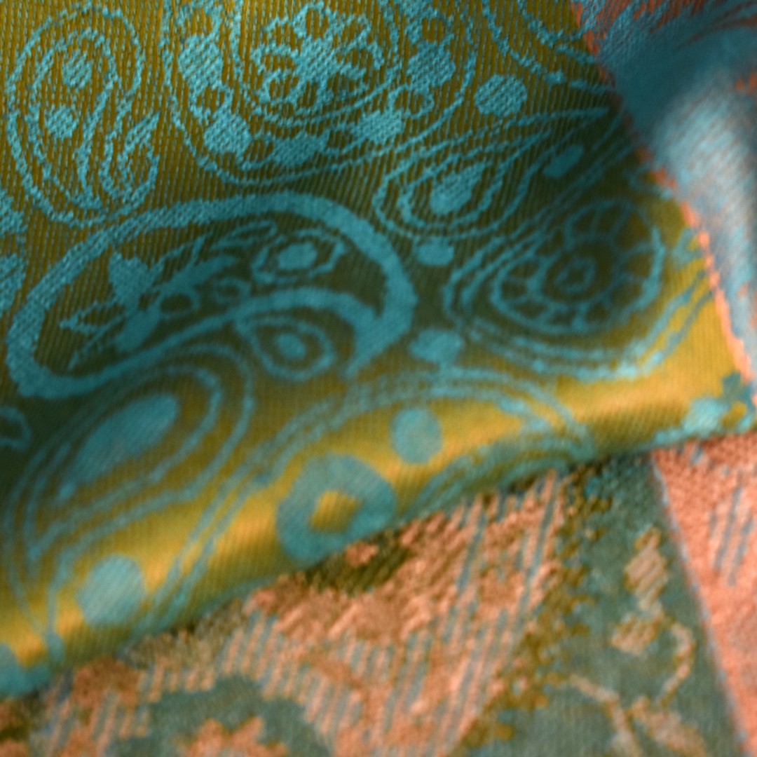 Sal Premium Jamawar din 100% Matase Naturala - Elegant si rafinat . Cod: NewJamawar7