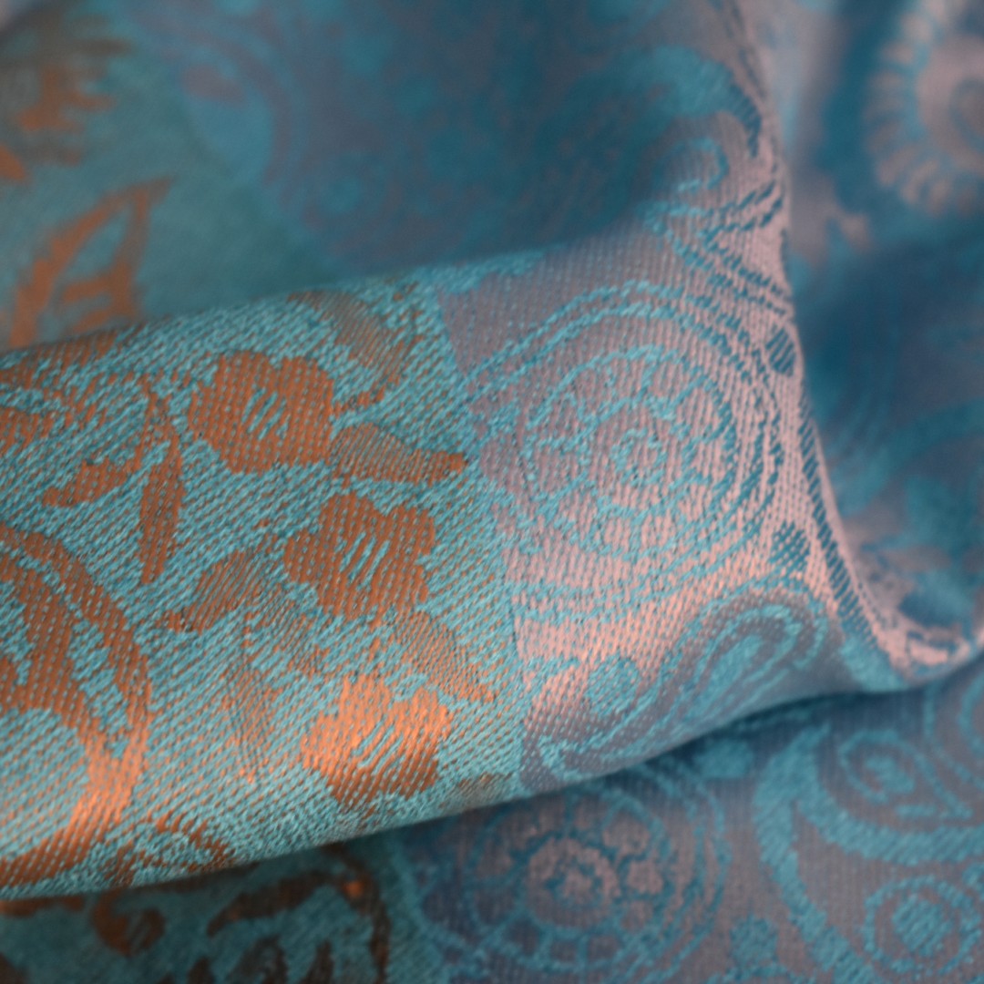 Sal Premium Jamawar din 100% Matase Naturala - Elegant si rafinat . Cod: NewJamawar7