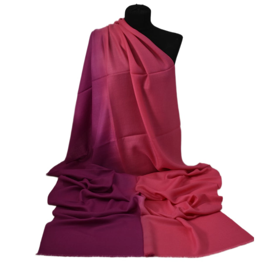 Esarfa Sal Casmir si Matase Naturala - Ombre 2 nuante -> Cod: CASMIRSILK16