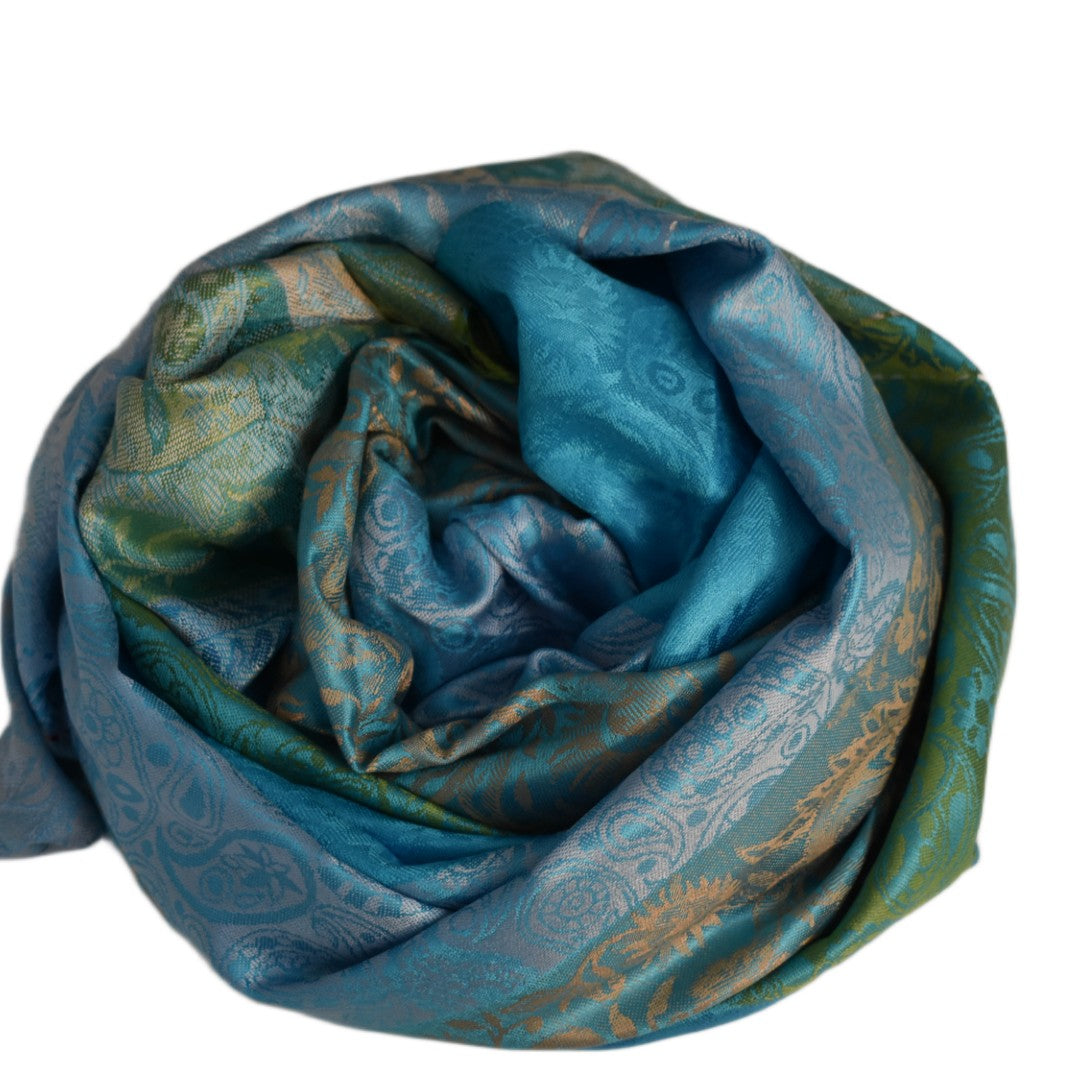 Sal Premium Jamawar din 100% Matase Naturala - Elegant si rafinat . Cod: NewJamawar7