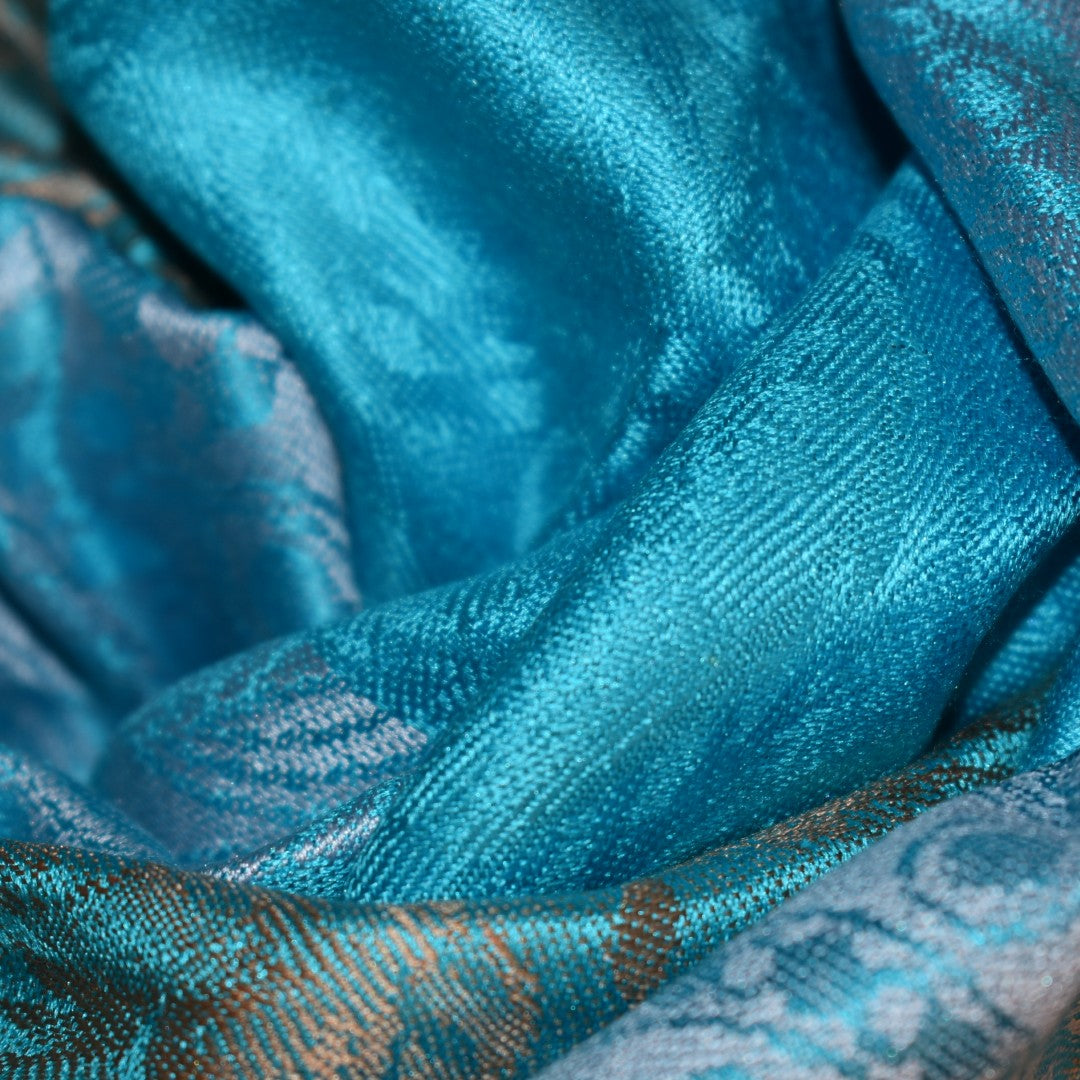 Sal Premium Jamawar din 100% Matase Naturala - Elegant si rafinat . Cod: NewJamawar7