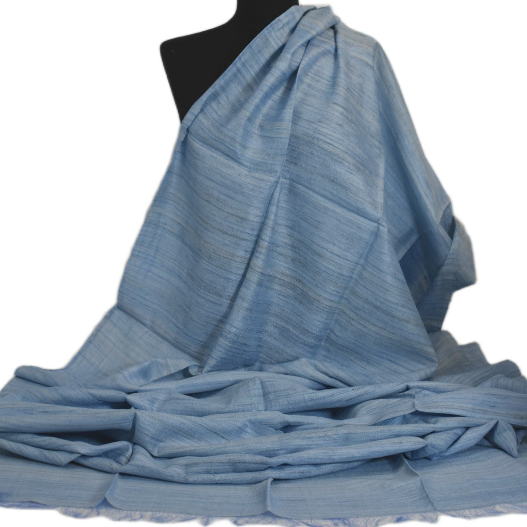 Sal tesut manual din 100% Matase Naturala Organica - Ghicha Tassar/Tussar Silk - Purple Blue -> Cod: BGHICHA3(..)