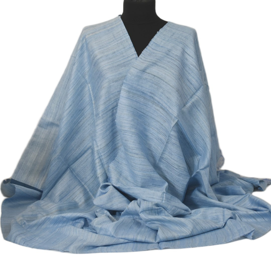 Sal tesut manual din 100% Matase Naturala Organica - Ghicha Tassar/Tussar Silk - Purple Blue -> Cod: BGHICHA3(..)