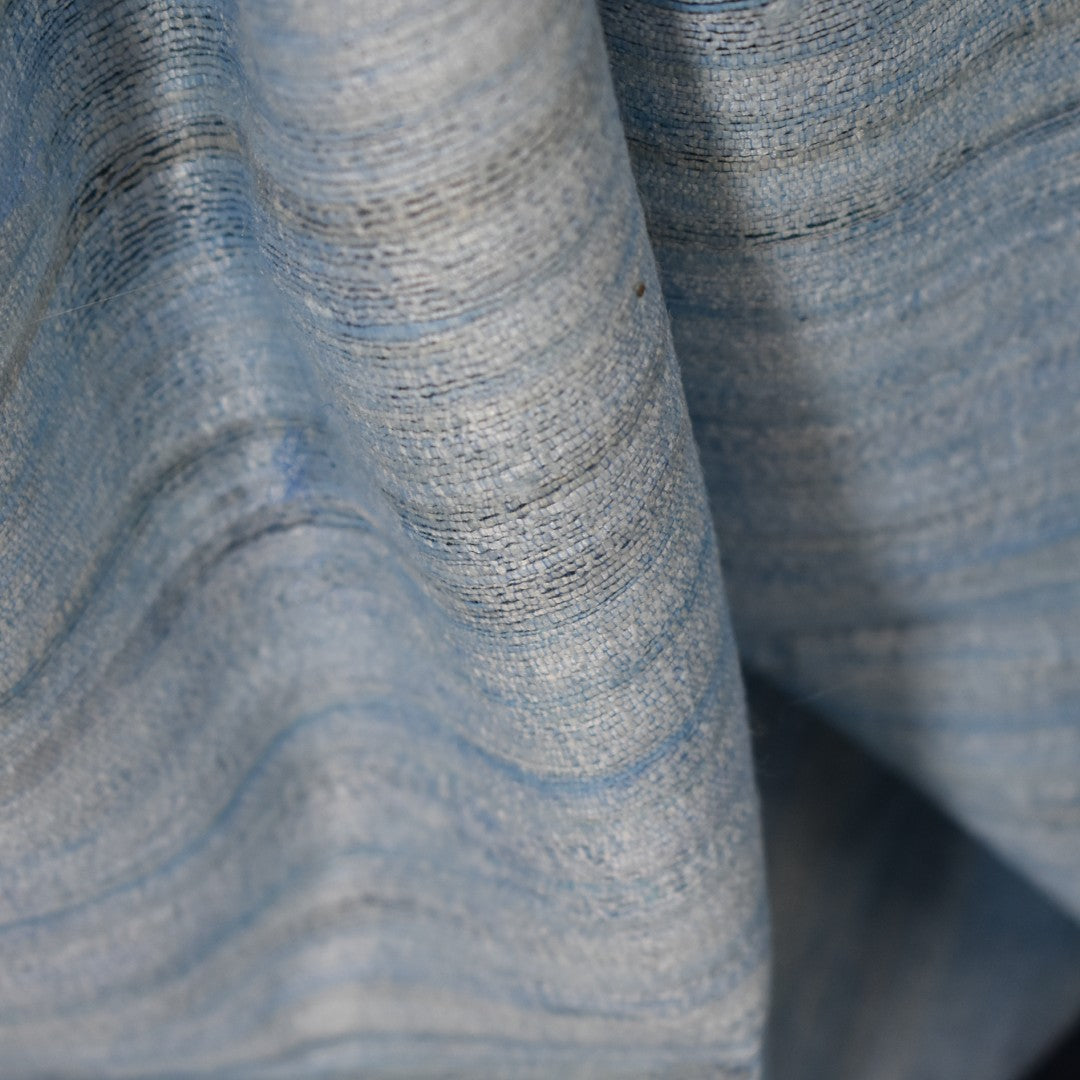 Sal tesut manual din 100% Matase Naturala Organica - Ghicha Tassar/Tussar Silk - Purple Blue -> Cod: BGHICHA3(..)