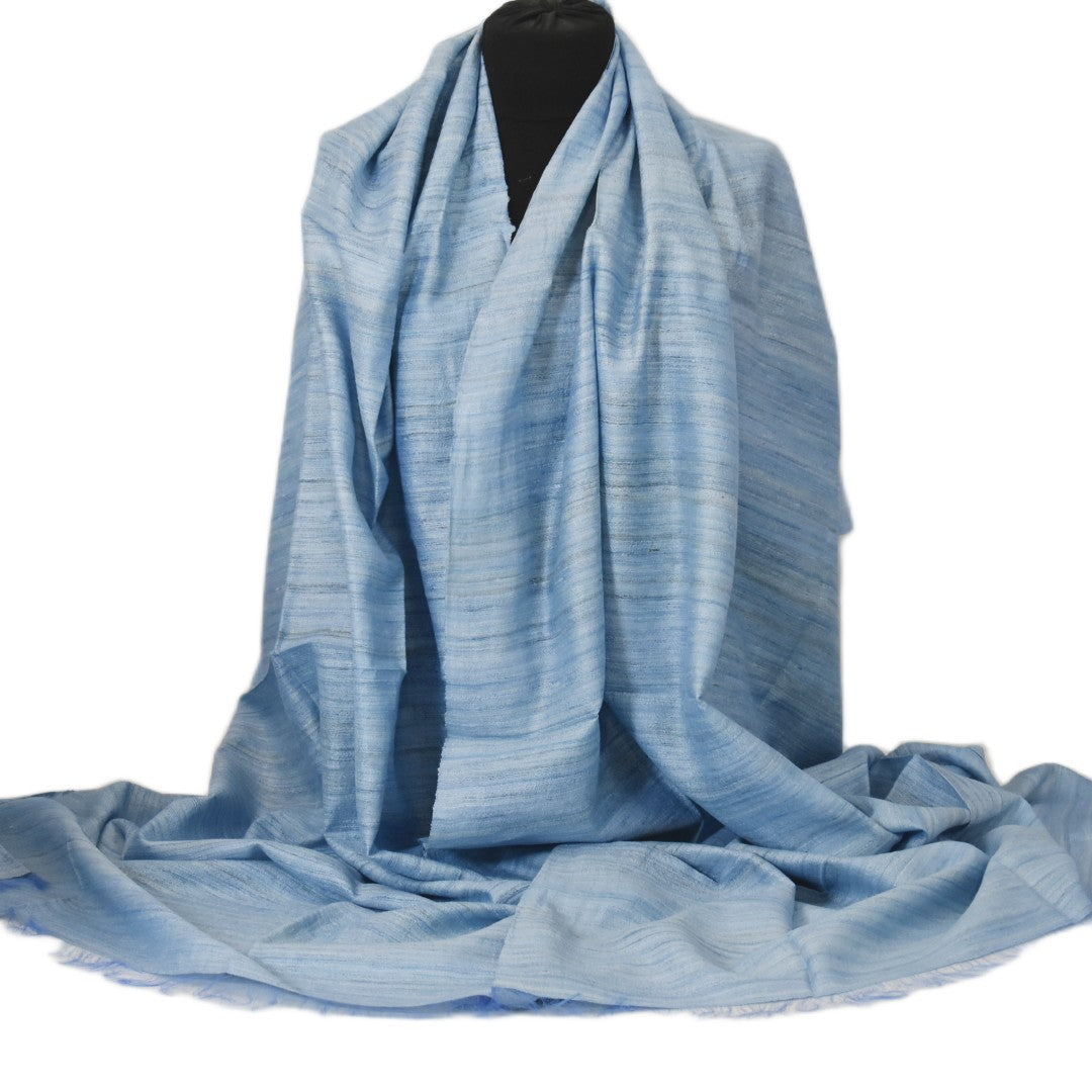 Sal tesut manual din 100% Matase Naturala Organica - Ghicha Tassar/Tussar Silk - Purple Blue -> Cod: BGHICHA3(..)