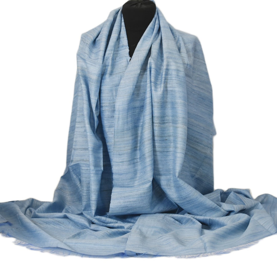Sal tesut manual din 100% Matase Naturala Organica - Ghicha Tassar/Tussar Silk - Purple Blue -> Cod: BGHICHA3(..)