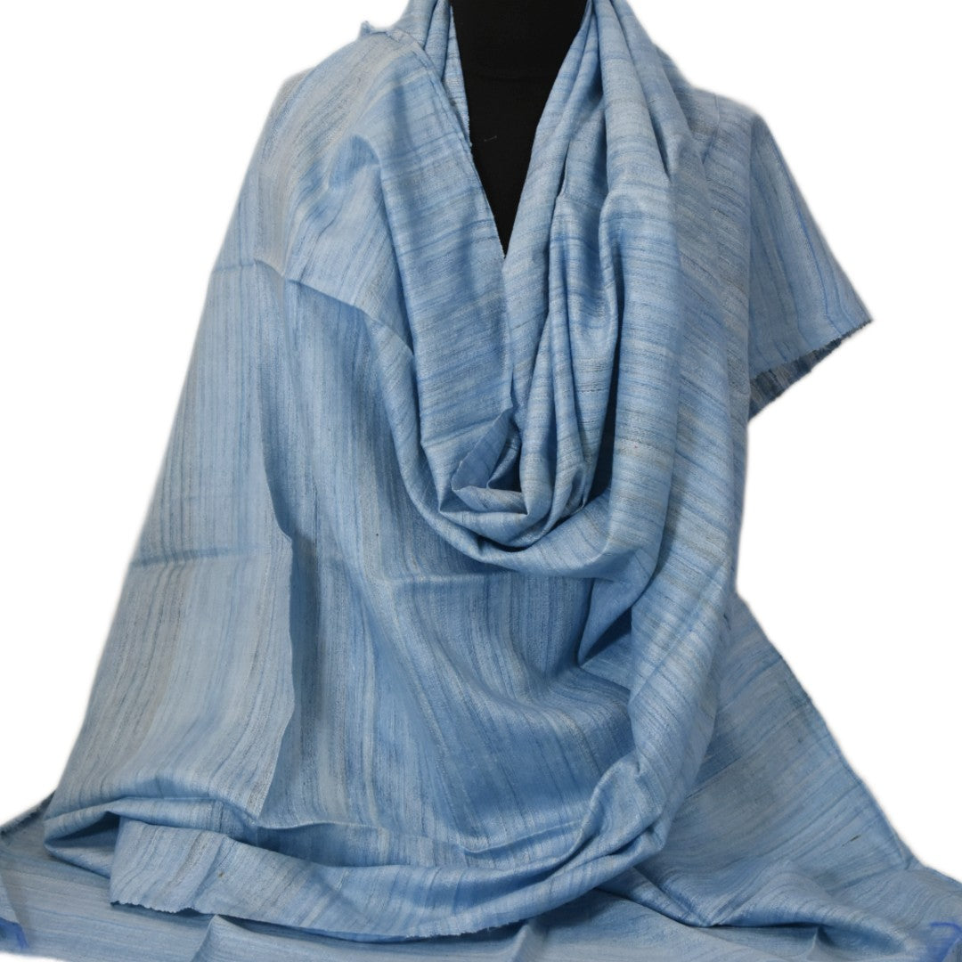 Sal tesut manual din 100% Matase Naturala Organica - Ghicha Tassar/Tussar Silk - Purple Blue -> Cod: BGHICHA3(..)