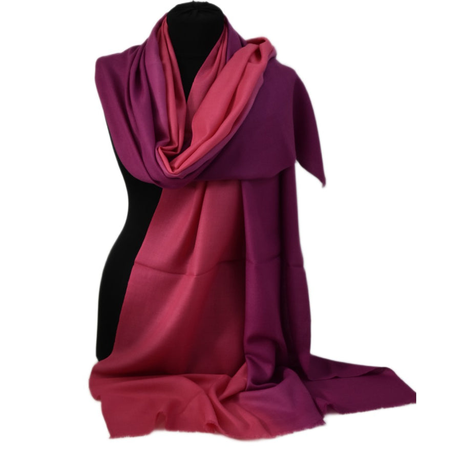 Esarfa Sal Casmir si Matase Naturala - Ombre 2 nuante -> Cod: CASMIRSILK16