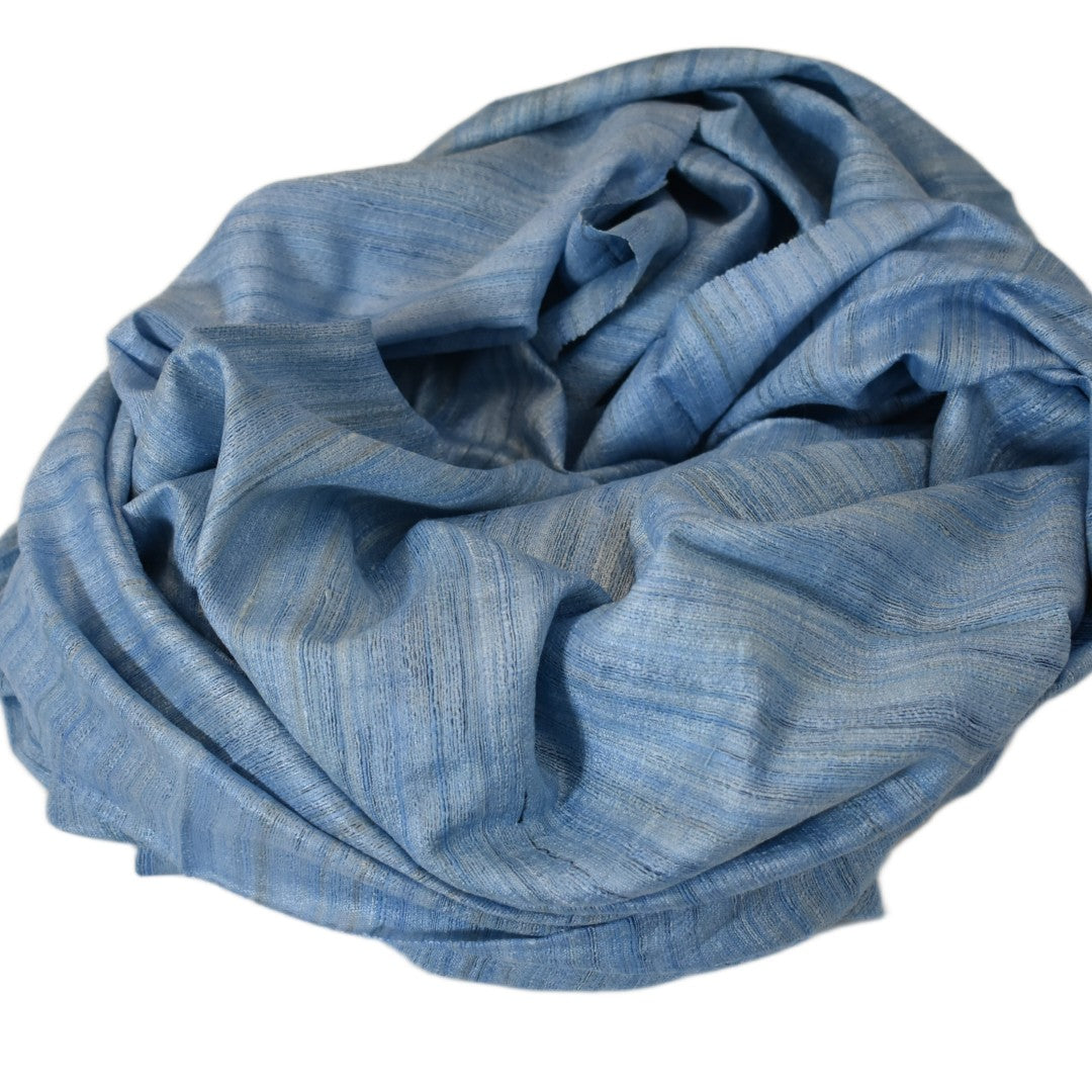 Sal tesut manual din 100% Matase Naturala Organica - Ghicha Tassar/Tussar Silk - Purple Blue -> Cod: BGHICHA3(..)