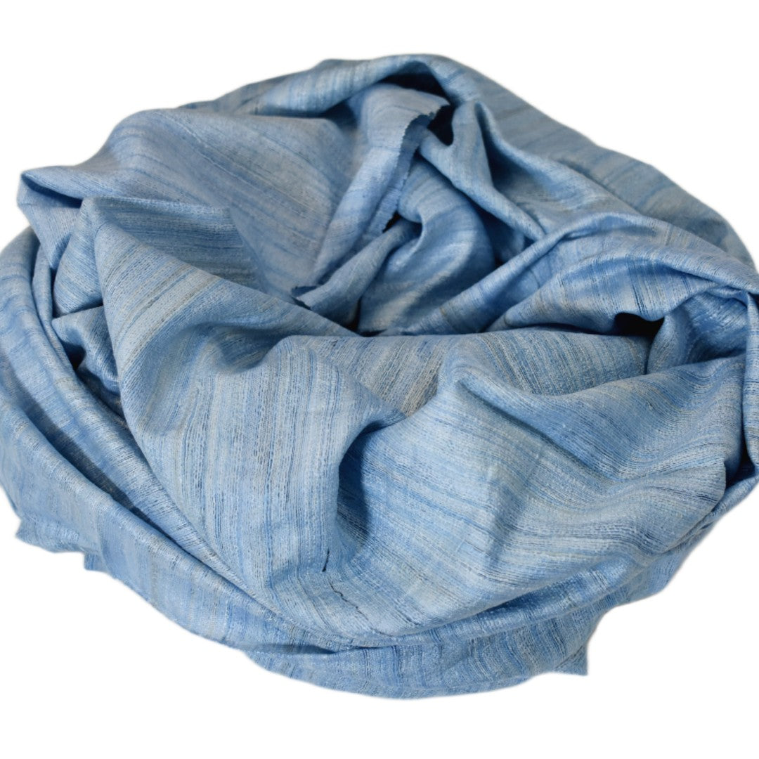 Sal tesut manual din 100% Matase Naturala Organica - Ghicha Tassar/Tussar Silk - Purple Blue -> Cod: BGHICHA3(..)