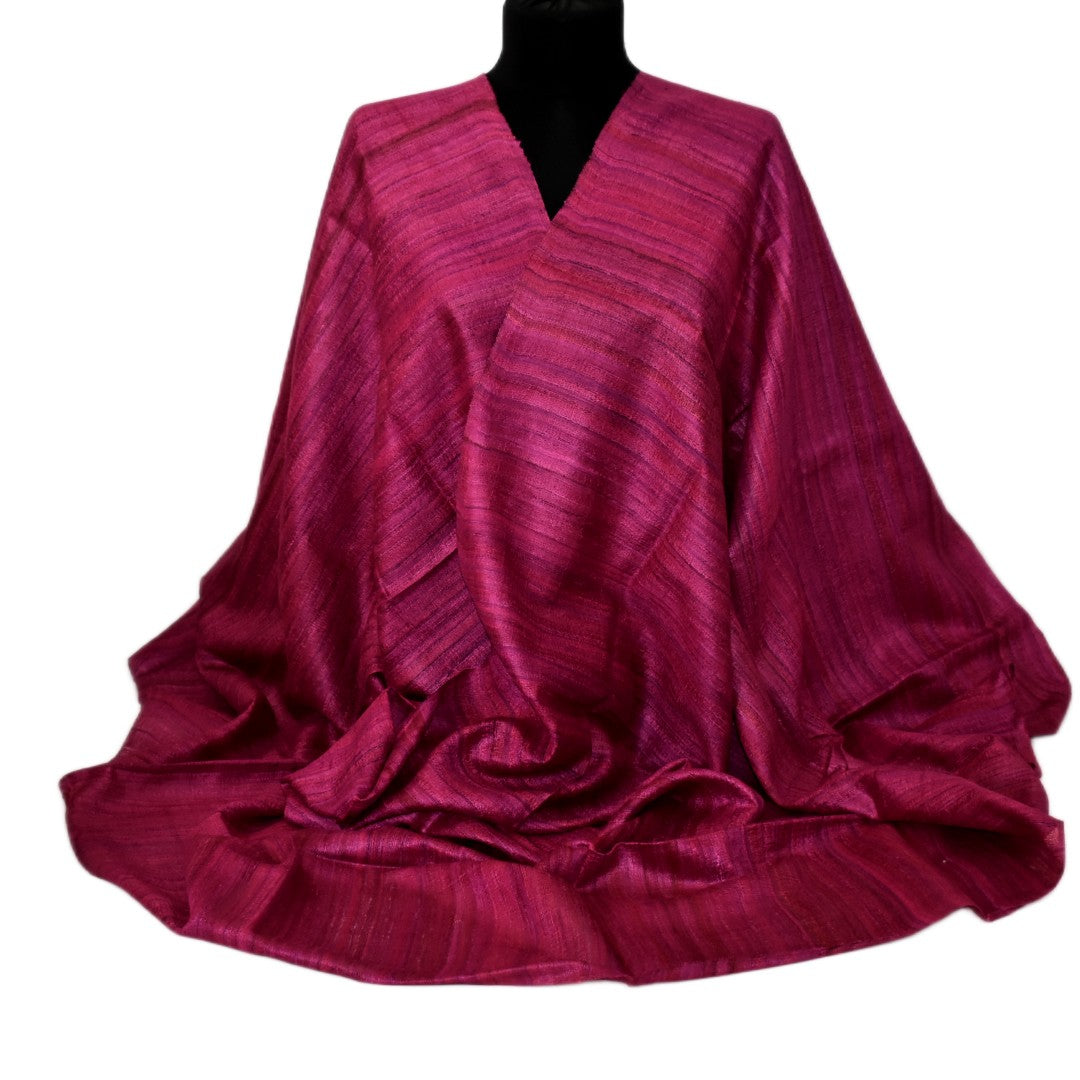 Sal tesut manual din 100% Matase Naturala Organica - Ghicha Tassar/Tussar Silk - Lilac Magenta ->RGhicha10 (...)