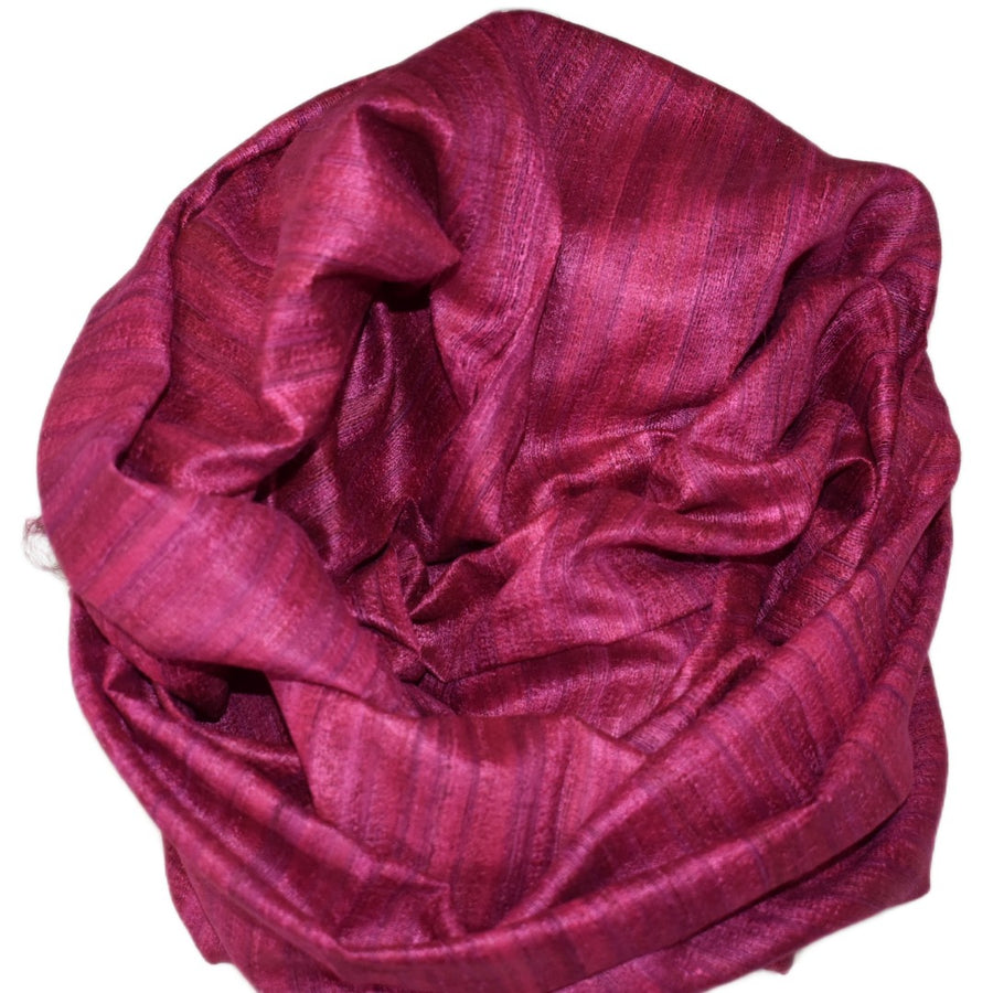 Sal tesut manual din 100% Matase Naturala Organica - Ghicha Tassar/Tussar Silk - Lilac Magenta ->RGhicha10 (...)