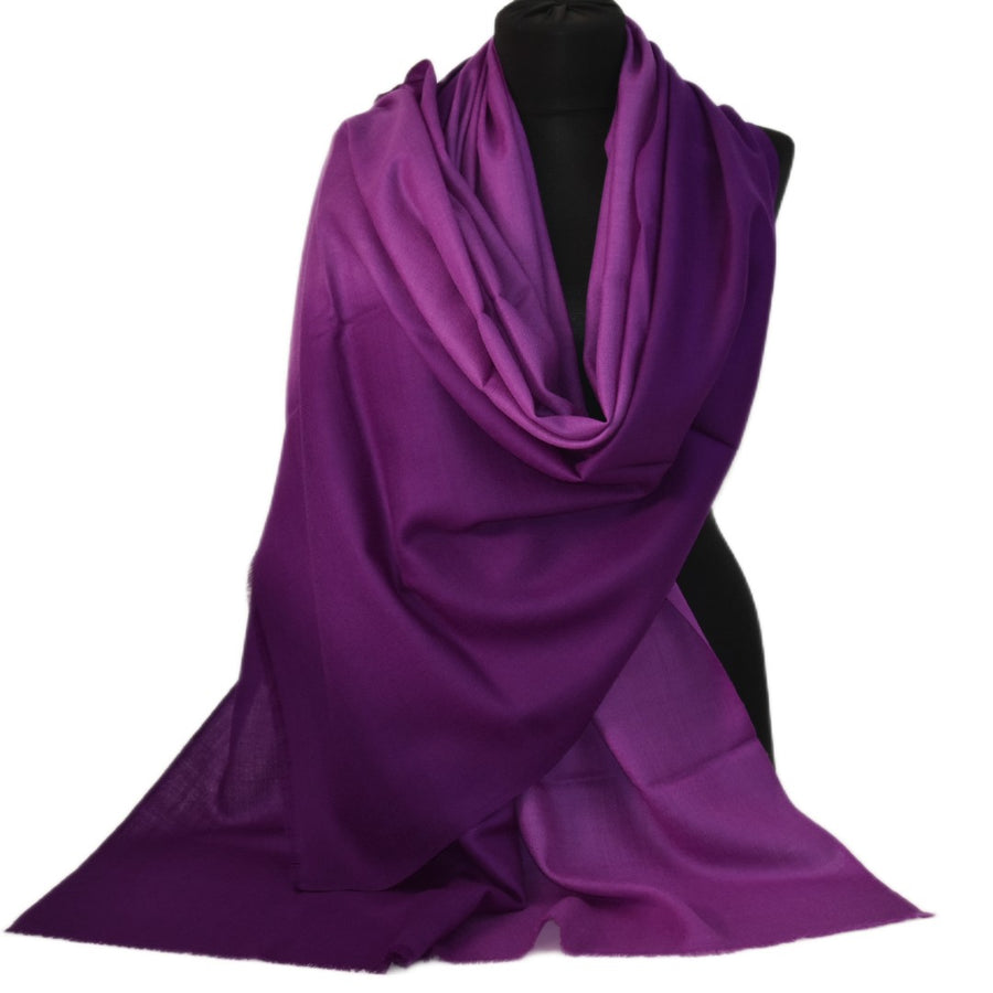 Esarfa Sal Casmir si Matase Naturala - Ombre 2 nuante -> Lilac&Lavander - Cod: CASMIRSILK21