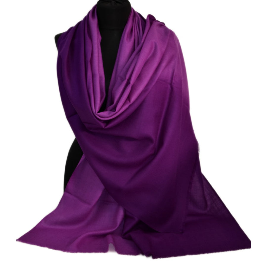 Esarfa Sal Casmir si Matase Naturala - Ombre 2 nuante -> Lilac&Lavander - Cod: CASMIRSILK21