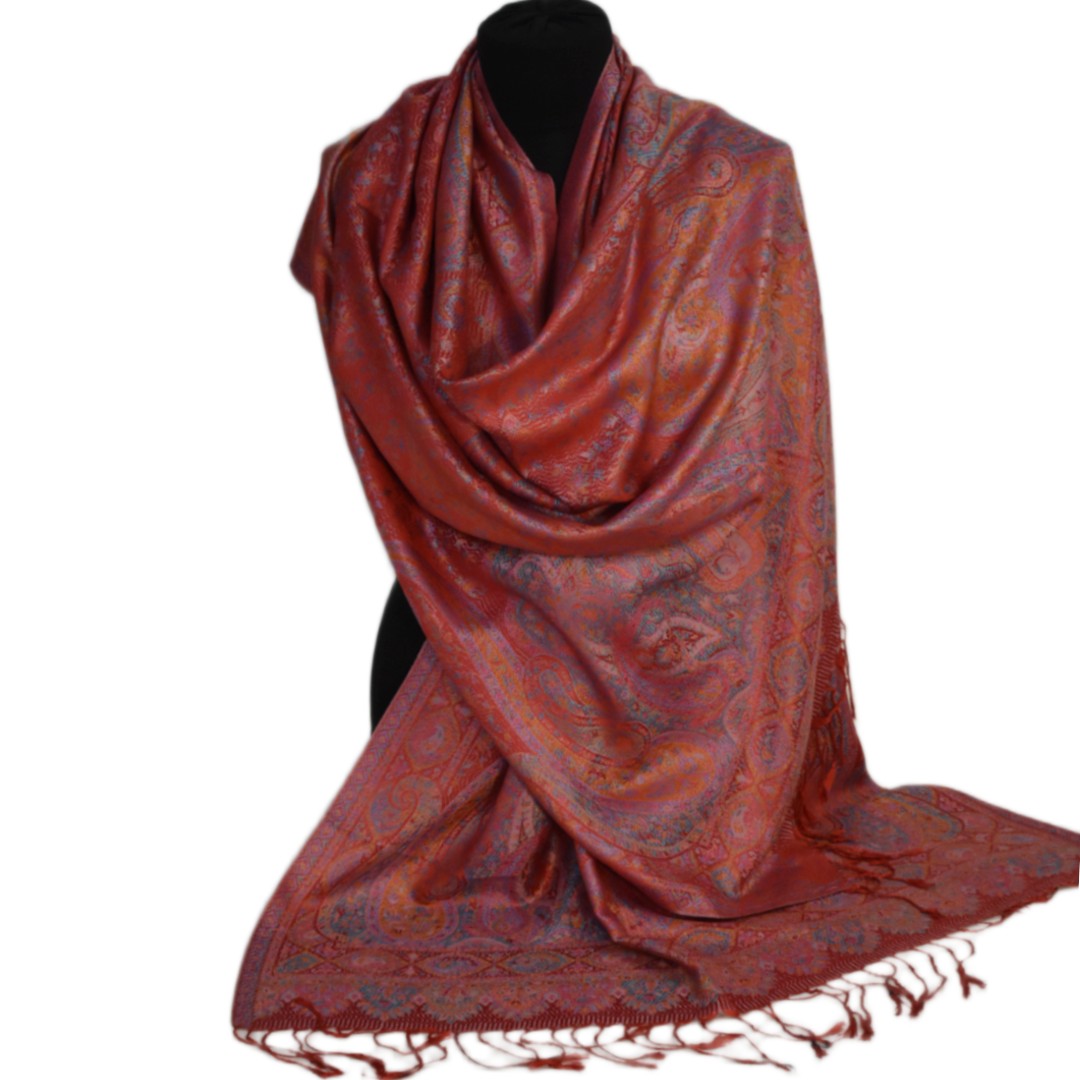 Sal Premium Jamawar din 100% Matase Naturala - Elegant si rafinat . Cod: NewJamawar9