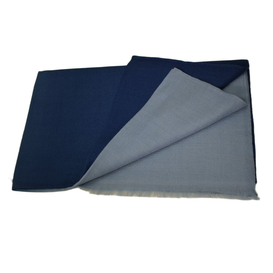 Esarfa Sal Casmir si Matase Naturala - Ombre 2 nuante -> Navy Blue - Cod: CASMIRSILK22