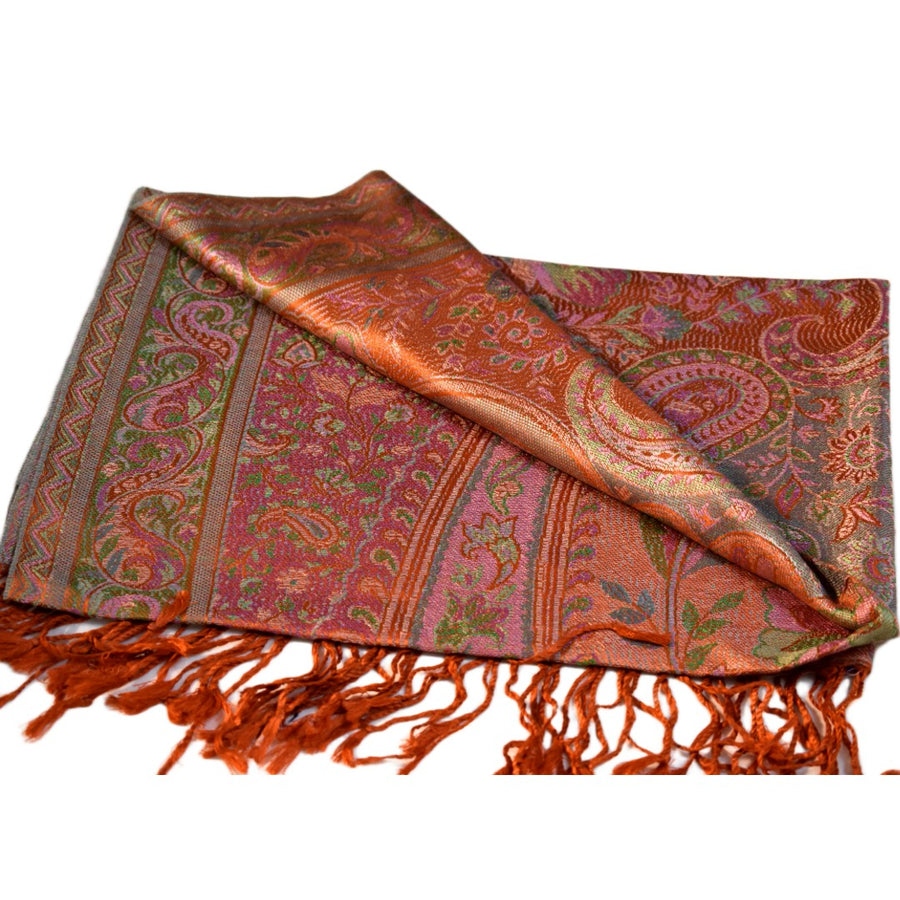 Șal Jamawar Premium din 100% Mătase Naturală – Heritage-  Cod: PureSilkJamawar13