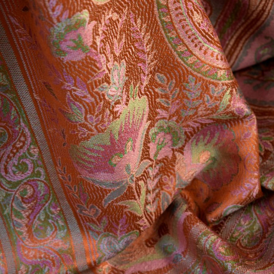 Șal Jamawar Premium din 100% Mătase Naturală – Heritage-  Cod: PureSilkJamawar13