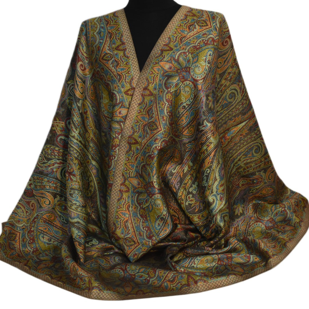 SAL Premium Jamawar din 100% Matase Naturala - Heritage -> Cod: PureSilkJamawar3