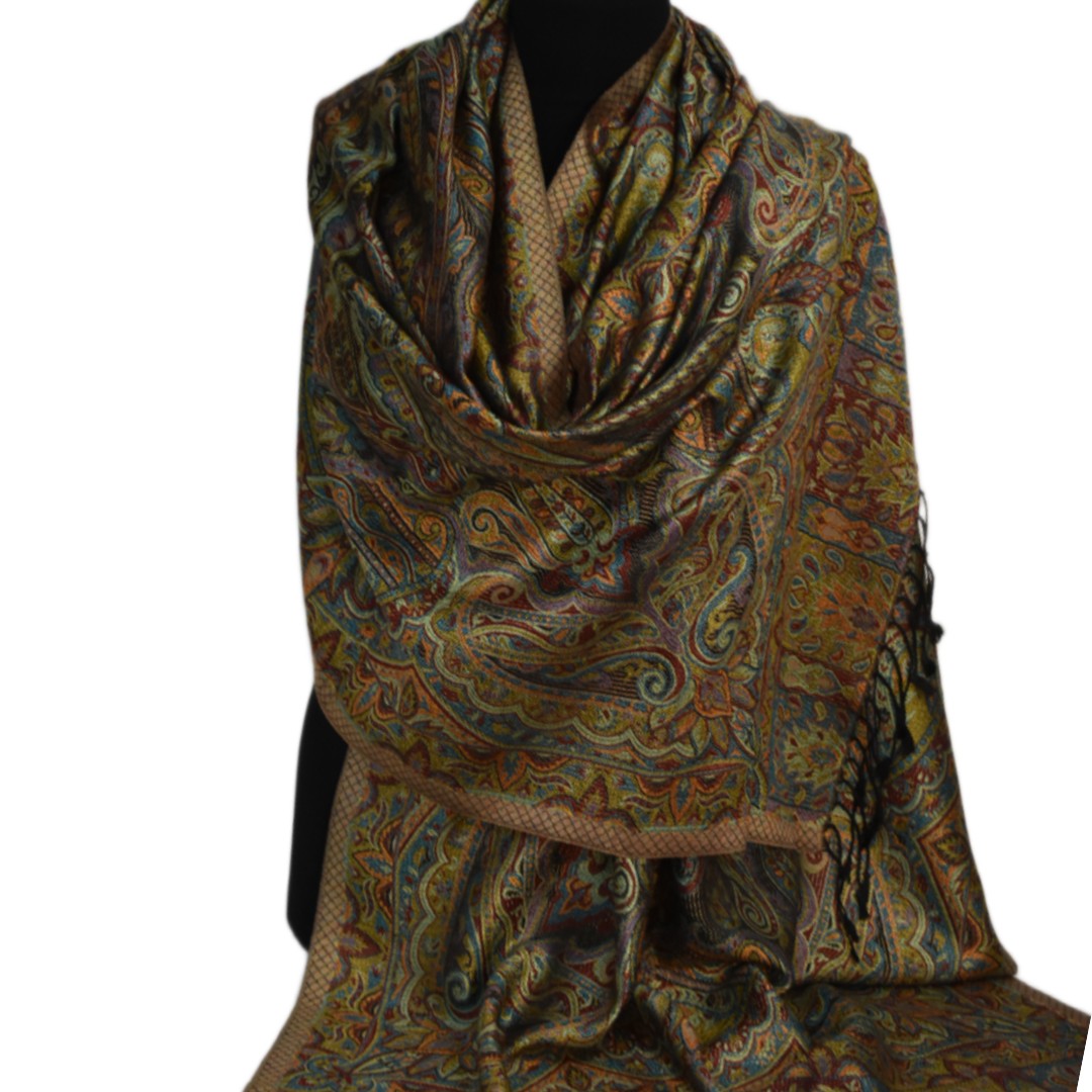 SAL Premium Jamawar din 100% Matase Naturala - Heritage -> Cod: PureSilkJamawar3