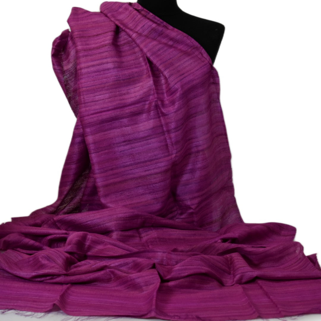 Sal tesut manual din 100% Matase Naturala Organica - Ghicha Tassar/Tussar Silk - Viva Magenta -> Cod:RGhicha(..)