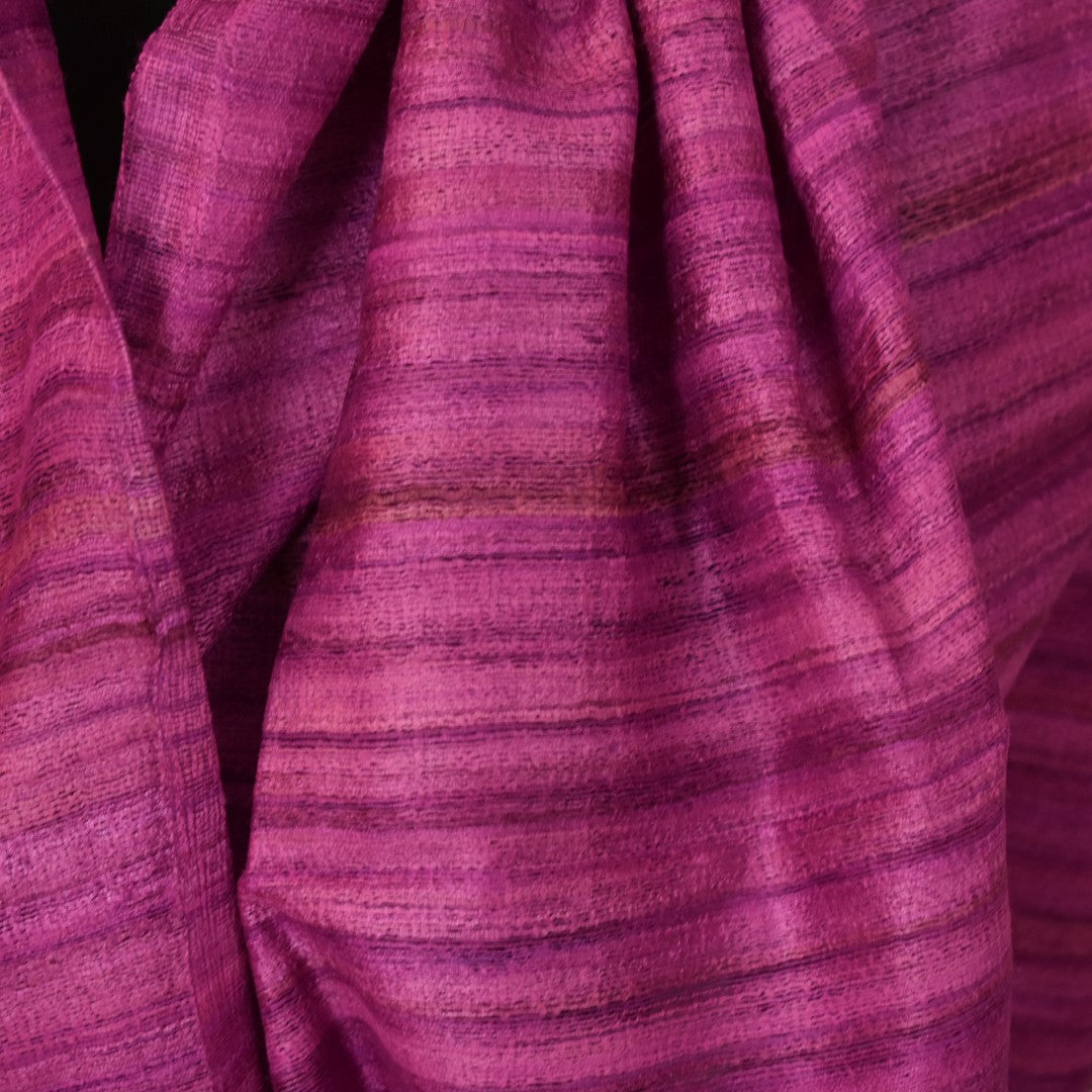 Sal tesut manual din 100% Matase Naturala Organica - Ghicha Tassar/Tussar Silk - Viva Magenta -> Cod:RGhicha(..)