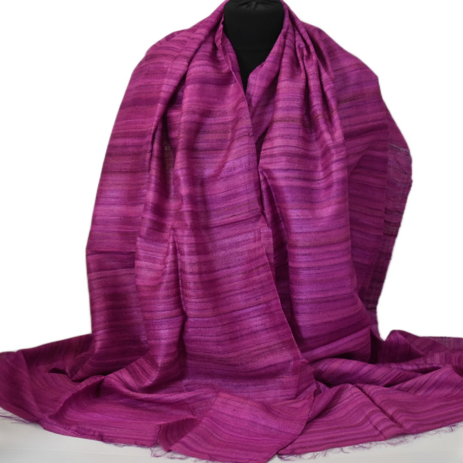Sal tesut manual din 100% Matase Naturala Organica - Ghicha Tassar/Tussar Silk - Viva Magenta -> Cod:RGhicha(..)