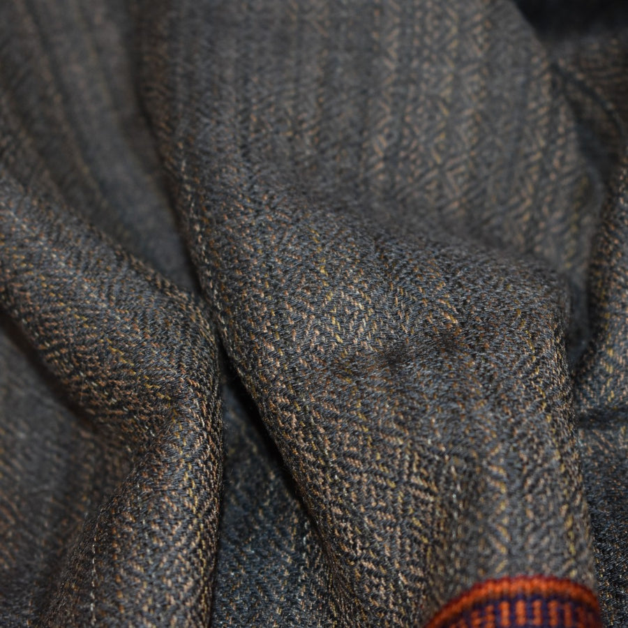 Sal Unisex confectionat din 100% Lana ( Yak & Merino ) ->Steel Gray/Capucino Hazelnut- Cod: YAKMAR11
