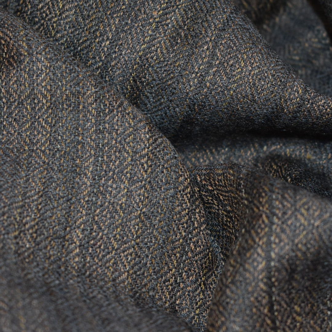 Sal Unisex confectionat din 100% Lana ( Yak & Merino ) ->Steel Gray/Capucino Hazelnut- Cod: YAKMAR11