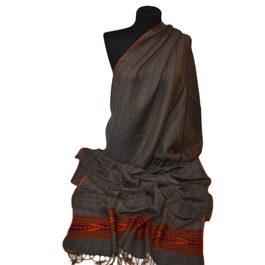 Sal Unisex confectionat din 100% Lana ( Yak & Merino ) ->Steel Gray/Capucino Hazelnut- Cod: YAKMAR11