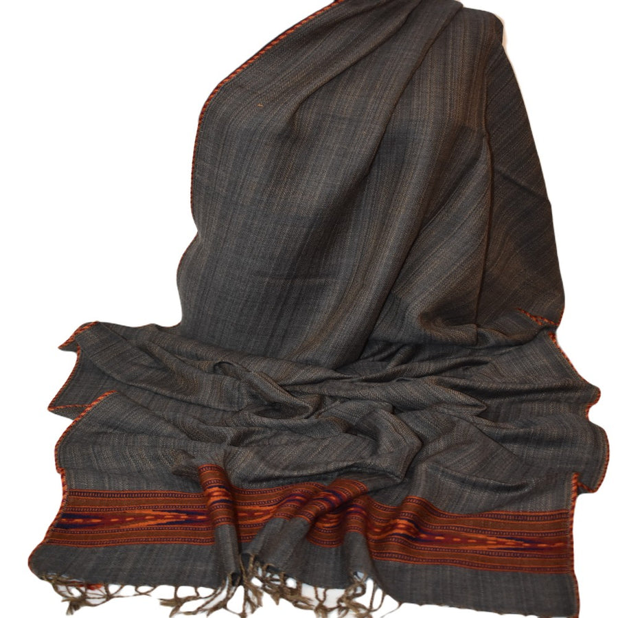 Sal Unisex confectionat din 100% Lana ( Yak & Merino ) ->Steel Gray/Capucino Hazelnut- Cod: YAKMAR11