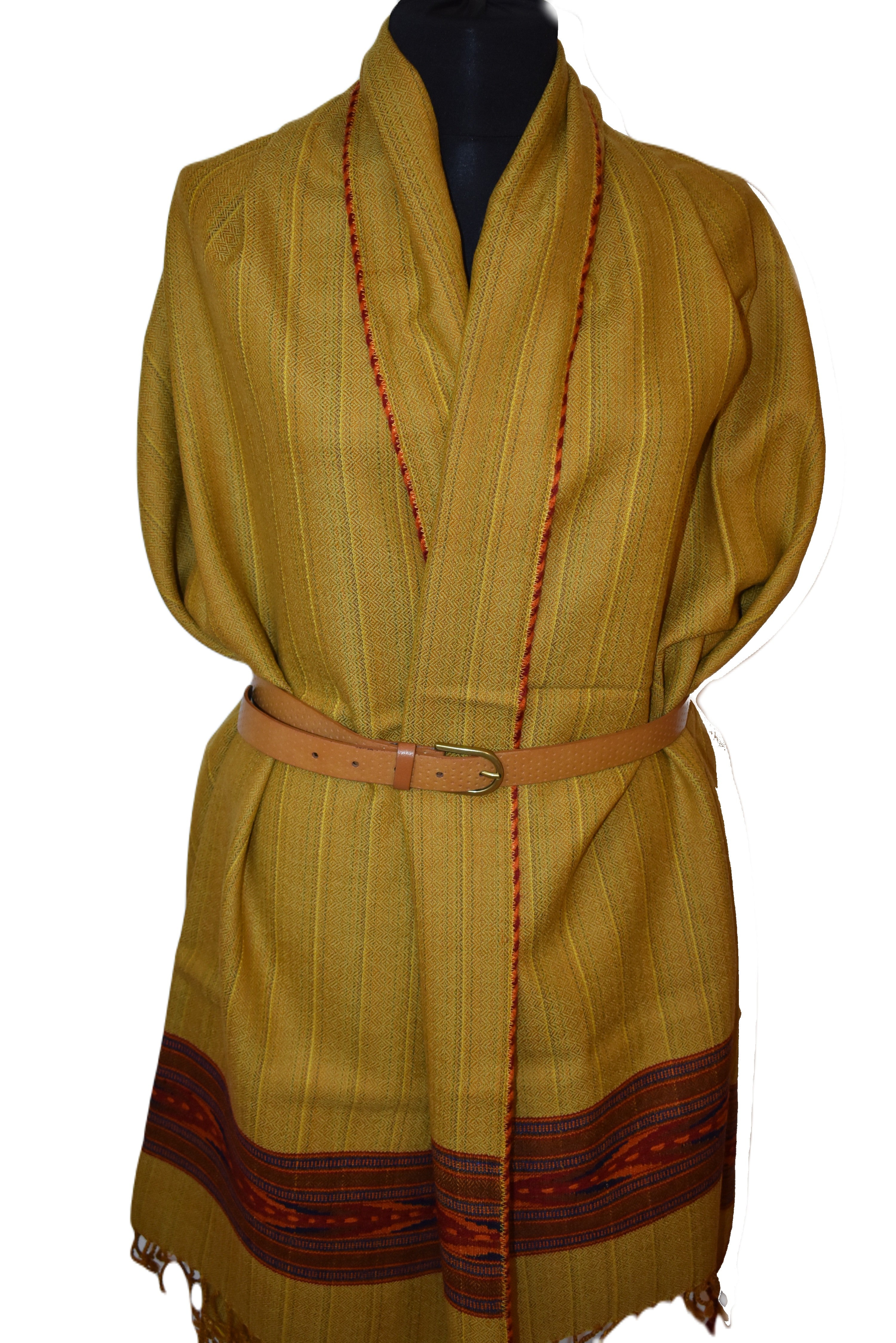 Sal Unisex confectionat din 100% Lana ( Yak & Merino ) -> Honey Mustard- Cod: YAKMAR10