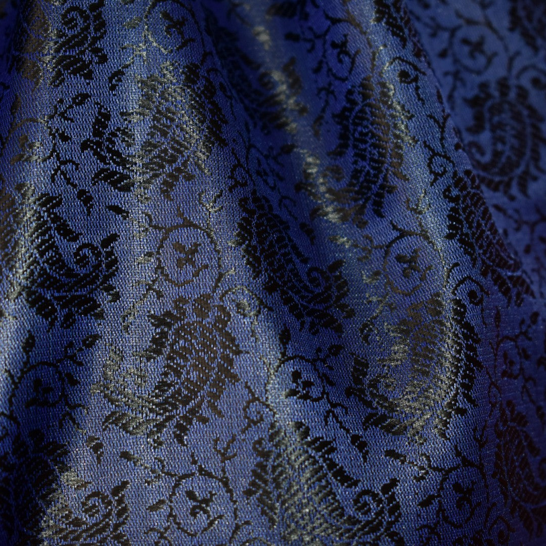 Esarfa-Sal din Matase Naturala si Fibre de Bananier -> Albastru Indigo ->Cod: New Banana Silk14
