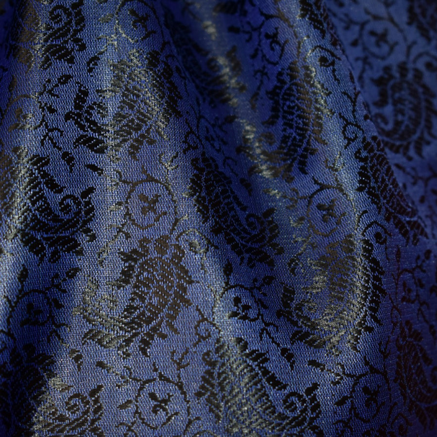 Esarfa-Sal din Matase Naturala si Fibre de Bananier -> Albastru Indigo ->Cod: New Banana Silk14